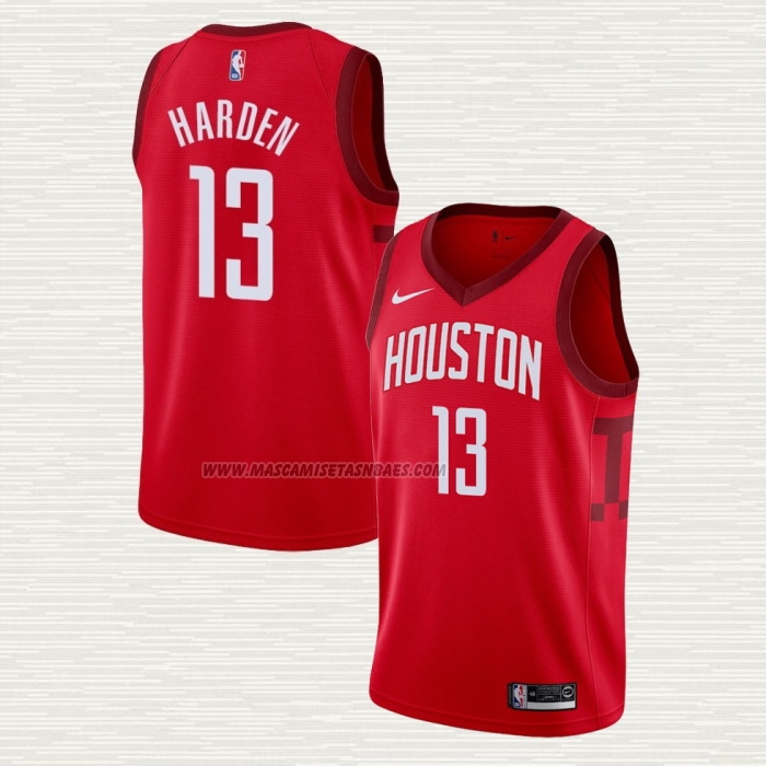 Camiseta James Harden NO 13 Houston Rockets Earned Rojo